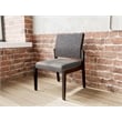 Lesro Brooklyn Waiting Reception Armless Guest Chair Wood Frame in Gray