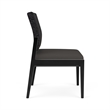 Lesro Brooklyn Waiting Reception Armless Guest Chair Wood Frame in Gray