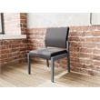 Lesro Brooklyn Waiting Reception Armless Guest Chair Wood Frame in Black