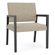 Lesro Brooklyn Waiting Reception Wide Guest Chair Wood Frame in Beige