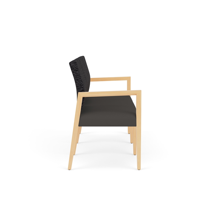 Lesro Brooklyn Waiting Reception 3 Seat Tandem Seating No Center Arms in Gray