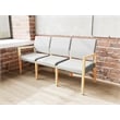 Lesro Brooklyn Waiting Reception 3 Seat Tandem Seating No Center Arms in Gray
