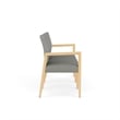 Lesro Brooklyn Waiting Reception 3 Seat Tandem Seating No Center Arms in Gray