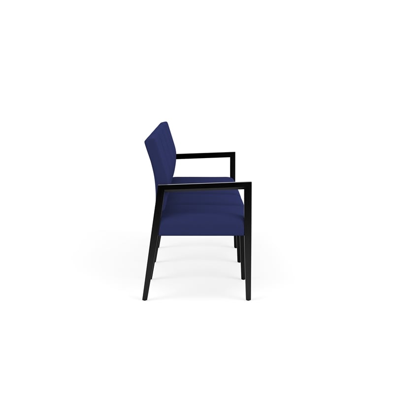 Lesro Brooklyn Waiting Reception 4 Seat Tandem Seating No Center Arms in Blue