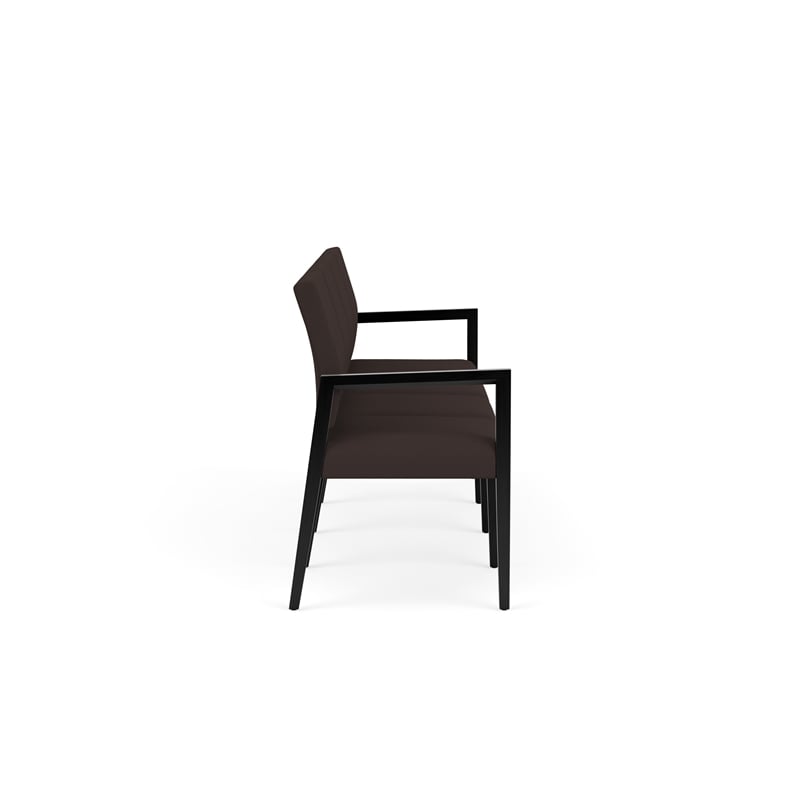 Lesro Brooklyn Waiting Reception 4 Seat Tandem Seating No Center Arms in Brown