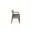 Lesro Brooklyn Waiting Reception 4 Seat Tandem Seating No Center Arms in Gray