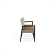 Lesro Brooklyn Waiting Reception 4 Seat Tandem Seating No Center Arms in Brown