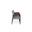 Lesro Brooklyn Waiting Reception 4 Seat Tandem Seating Wood Frame in Gray