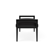 Lesro Brooklyn Waiting Reception 2 Seat Bench Wood Frame in Black