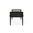 Lesro Brooklyn Waiting Reception 2 Seat Bench Wood Frame in Brown