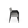 Lesro Brooklyn Waiting Reception 3 Seat Tandem Seating Wood Frame in Gray