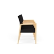 Lesro Brooklyn Waiting Reception 3 Seat Tandem Seating Wood Frame in Black