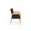 Lesro Brooklyn Waiting Reception 3 Seat Tandem Seating Wood Frame in Brown