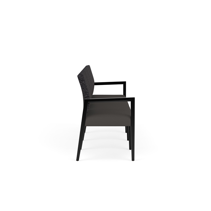Lesro Brooklyn Waiting Reception 4 Seat Tandem Seating No Center Arms in Gray