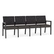 Lesro Brooklyn Waiting Reception 4 Seat Tandem Seating No Center Arms in Gray