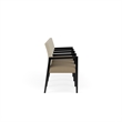 Lesro Brooklyn Waiting Reception 4 Seat Tandem Seating Wood Frame in Brown