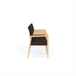 Lesro Brooklyn Waiting Reception 4 Seat Tandem Seating Wood Frame in Brown