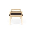 Lesro Brooklyn Waiting Reception 2 Seat Bench Wood Frame in Brown