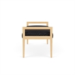Lesro Brooklyn Waiting Reception 2 Seat Bench Wood Frame in Gray