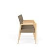 Lesro Brooklyn Waiting Reception 3 Seat Tandem Seating Wood Frame in Brown
