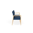 Lesro Brooklyn Waiting Reception 4 Seat Tandem Seating No Center Arms in Blue