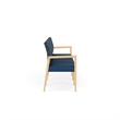 Lesro Brooklyn Waiting Reception 4 Seat Tandem Seating No Center Arms in Blue