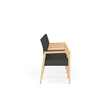 Lesro Brooklyn Waiting Reception 4 Seat Tandem Seating Wood Frame in Gray
