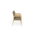 Lesro Brooklyn Waiting Reception 4 Seat Tandem Seating Wood Frame in Brown