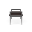 Lesro Brooklyn Waiting Reception 2 Seat Bench Wood Frame in Brown