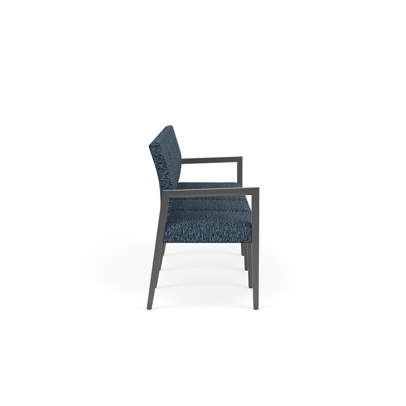 Lesro Brooklyn Waiting Reception 4 Seat Tandem Seating No Center Arms in Blue
