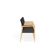 Lesro Brooklyn Waiting Reception 4 Seat Tandem Seating Wood Frame in Gray