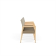 Lesro Brooklyn Waiting Reception 4 Seat Tandem Seating Wood Frame in Brown