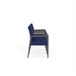 Lesro Brooklyn Waiting Reception 4 Seat Tandem Seating Wood Frame in Blue