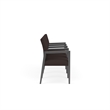 Lesro Brooklyn Waiting Reception 4 Seat Tandem Seating Wood Frame in Brown