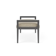 Lesro Brooklyn Waiting Reception 2 Seat Bench Wood Frame in Brown