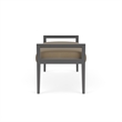 Lesro Brooklyn Waiting Reception 2 Seat Bench Wood Frame in Brown