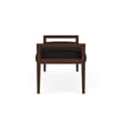 Lesro Brooklyn Waiting Reception 2 Seat Bench Wood Frame in Black