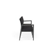 Lesro Brooklyn Waiting Reception 4 Seat Tandem Seating No Center Arms in Black
