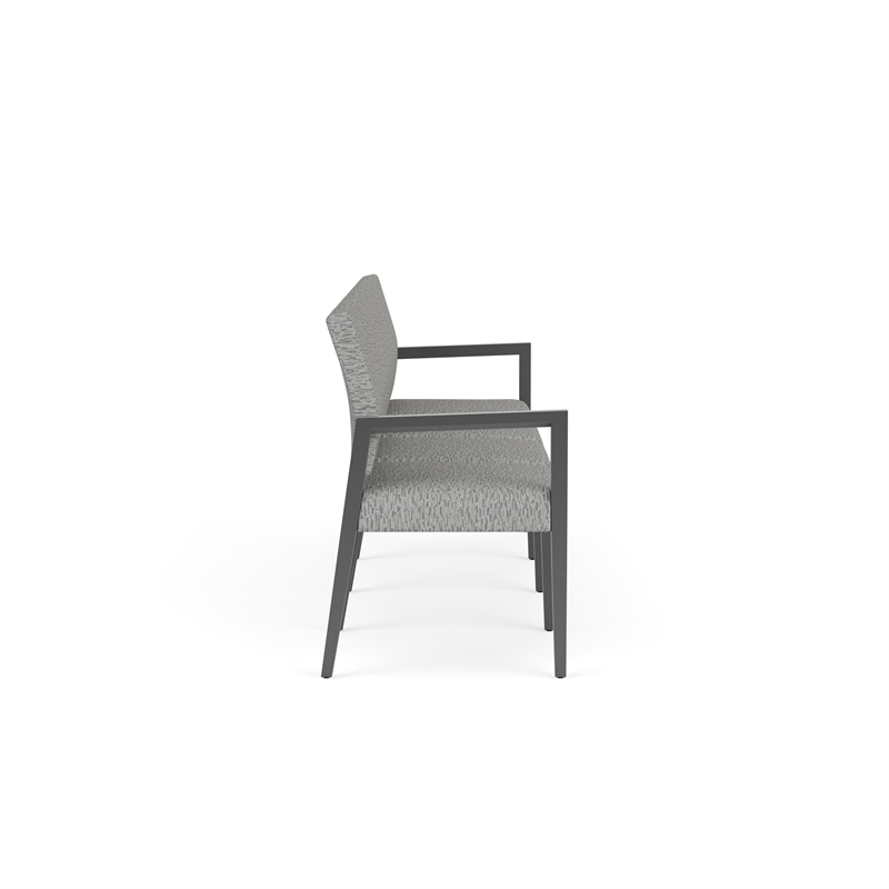 Lesro Brooklyn Waiting Reception 4 Seat Tandem Seating No Center Arms in Gray