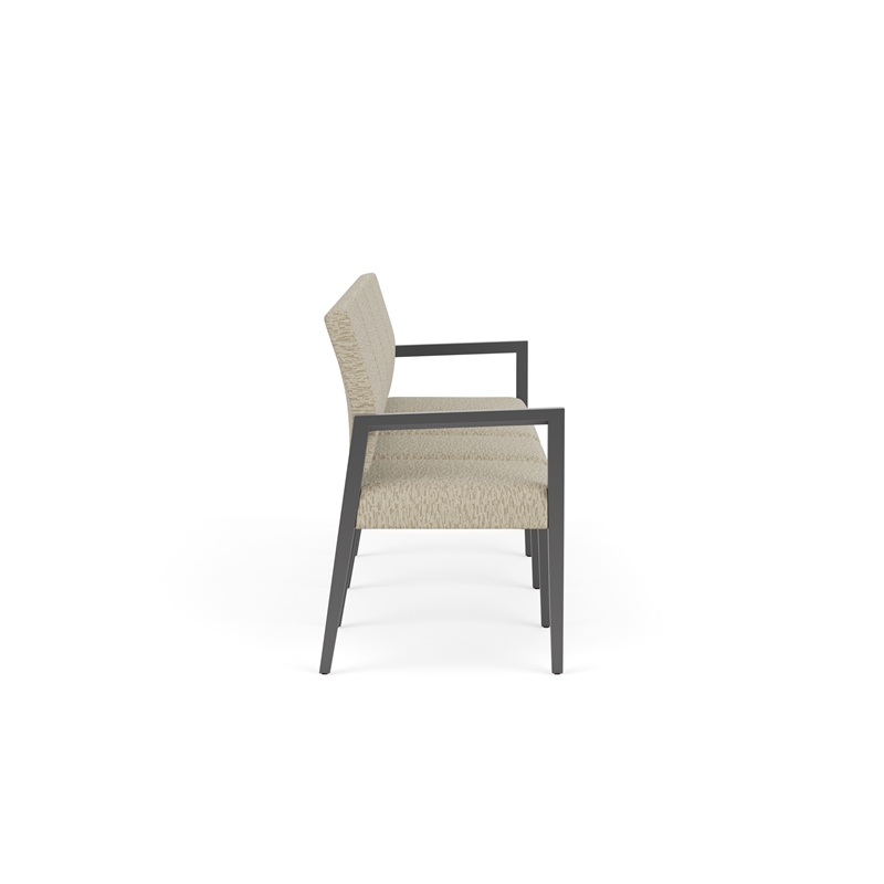 Lesro Brooklyn Waiting Reception 4 Seat Tandem Seating No Center Arms in Beige