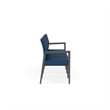 Lesro Brooklyn Waiting Reception 4 Seat Tandem Seating No Center Arms in Blue