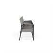 Lesro Brooklyn Waiting Reception 4 Seat Tandem Seating Wood Frame in Gray