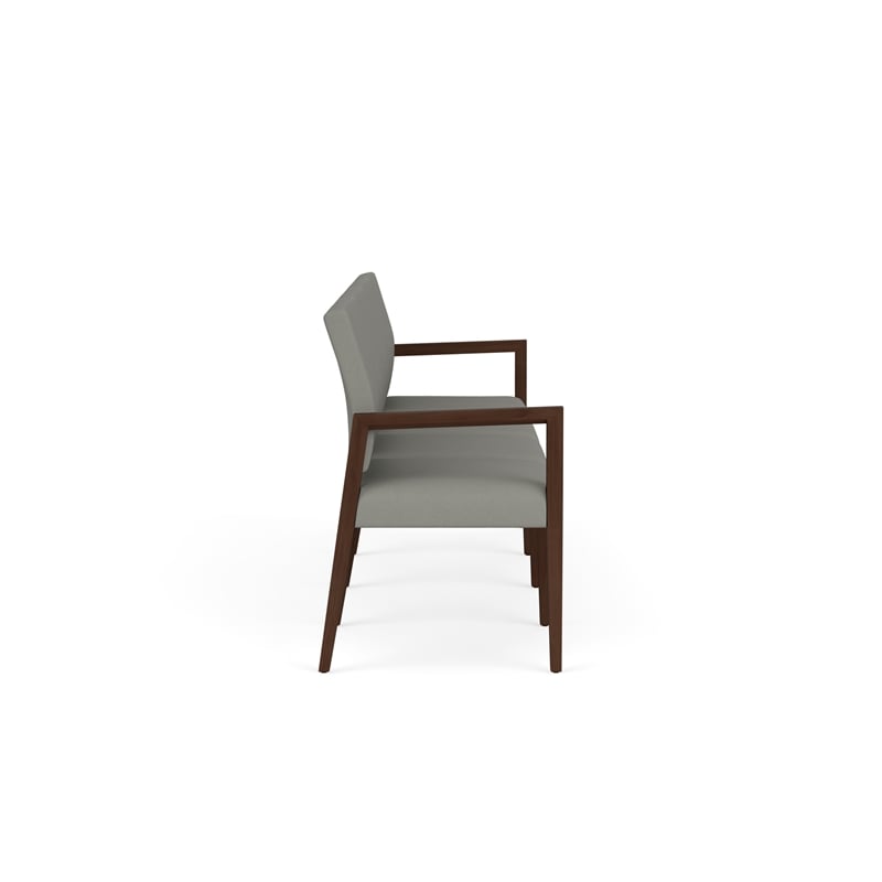 Lesro Brooklyn Waiting Reception 4 Seat Tandem Seating No Center Arms in Gray
