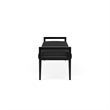 Lesro Brooklyn Waiting Reception 3 Seat Bench Wood Frame in Gray