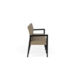 Lesro Brooklyn Waiting Reception 4 Seat Tandem Seating No Center Arms in Brown