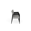 Lesro Brooklyn Waiting Reception 4 Seat Tandem Seating Wood Frame in Gray