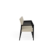 Lesro Brooklyn Waiting Reception 4 Seat Tandem Seating Wood Frame in Beige