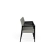 Lesro Brooklyn Waiting Reception 4 Seat Tandem Seating Wood Frame in Gray