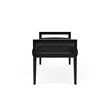 Lesro Brooklyn Waiting Reception 2 Seat Bench Wood Frame in Gray