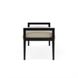 Lesro Brooklyn Waiting Reception 2 Seat Bench Wood Frame in Brown